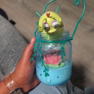Toy Lantern with Pink Flower and Green Bug Topper